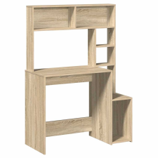 vidaXL sonoma tölgy szerelt fa íróasztal polcokkal 100x45x140 cm (860438) íróasztal