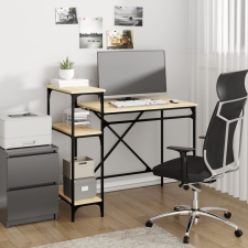 vidaXL sonoma tölgy szerelt fa íróasztal polcokkal 105x50x90 cm íróasztal