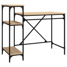 vidaXL sonoma tölgy szerelt fa íróasztal polcokkal 105x50x90 cm (826715) bútor