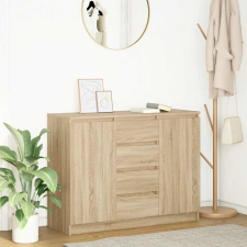 vidaXL sonoma tölgy szerelt fa tálalószekrény fiókos 100,5x35x76 cm bútor