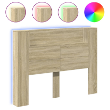 vidaXL sonoma tölgy színű áthidalószekrény LED-ekkel 140x16,5x103,5 cm (839247) ágy és ágykellék