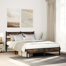 vidaXL sonoma tölgy színű fejtámlás ágykeret matrac nélkül 100x190 cm ágy és ágykellék
