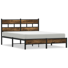 vidaXL sonoma tölgy színű fejtámlás ágykeret matrac nélkül 150x200 cm (4017202) ágy és ágykellék