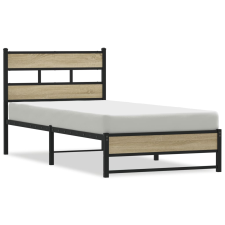 vidaXL sonoma tölgy színű fém ágykeret matrac nélkül 80 x 200 cm (4017263) ágy és ágykellék