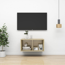 vidaXL Sonoma-tölgy színű forgácslap fali TV-szekrény 37 x 37 x 72 cm bútor