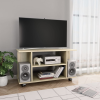 vidaXL sonoma tölgy színű forgácslap TV-szekrény görgőkkel 80x40x40 cm