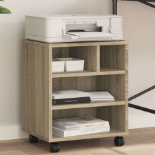vidaXL sonoma tölgy színű nyomtatóállvány kerekekkel 41 x 32 x 48 cm irattároló szekrény