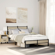 vidaXL sonoma tölgy színű szerelt fa ágykeret matrac nélkül 120x190 cm ágy és ágykellék