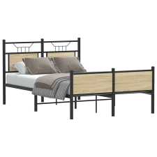 vidaXL sonoma tölgy színű szerelt fa ágykeret matrac nélkül 120x190 cm ágy és ágykellék