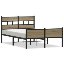 vidaXL sonoma tölgy színű szerelt fa ágykeret matrac nélkül 120x190 cm (4017287) ágy és ágykellék