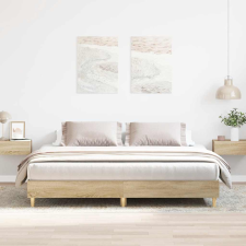 vidaXL sonoma tölgy színű szerelt fa ágykeret matrac nélkül 160x200 cm ágy és ágykellék