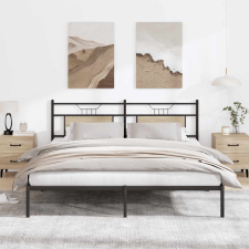 vidaXL sonoma tölgy színű szerelt fa ágykeret matrac nélkül 183x213 cm ágy és ágykellék