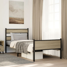 vidaXL sonoma tölgy színű szerelt fa ágykeret matrac nélkül 90x200 cm ágy és ágykellék