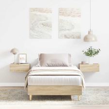 vidaXL sonoma tölgy színű szerelt fa ágykeret matrac nélkül 90x200 cm ágy és ágykellék