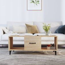 vidaXL sonoma tölgy színű szerelt fa dohányzóasztal 102 x 50 x 40 cm bútor