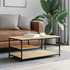 vidaXL sonoma tölgy színű szerelt fa dohányzóasztal 90 x 49 x 40 cm bútor