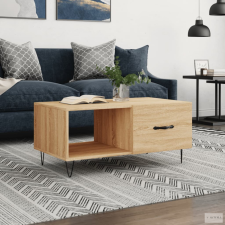vidaXL Sonoma tölgy színű szerelt fa dohányzóasztal 90 x 50 x 40 cm bútor