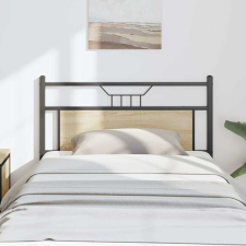 vidaXL sonoma tölgy színű szerelt fa és acél fejtámla 107 cm ágy és ágykellék