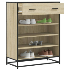 vidaXL sonoma tölgy színű szerelt fa és fém cipőszekrény 75x38x97,5 cm bútor