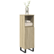 vidaXL sonoma tölgy színű szerelt fa fürdőszobaszekrény 30x30x100 cm fürdőszoba bútor