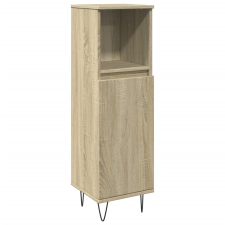 vidaXL sonoma tölgy színű szerelt fa fürdőszobaszekrény 30x30x100 cm (849671) fürdőszoba bútor