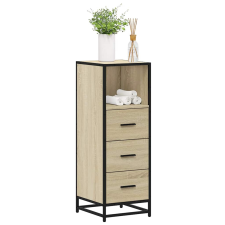 vidaXL sonoma tölgy színű szerelt fa fürdőszobaszekrény 35x37,5x100 cm fürdőszoba bútor