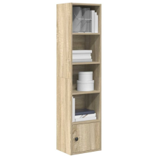 vidaXL sonoma tölgy színű szerelt fa könyvszekrény 31x24x127 cm bútor