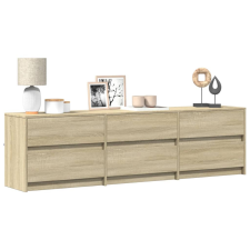 vidaXL sonoma tölgy színű szerelt fa LED-es TV-szekrény 180x34x50 cm bútor