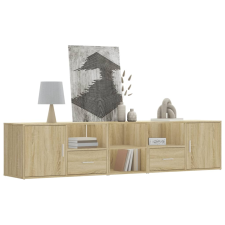vidaXL sonoma tölgy színű szerelt fa sarokszekrény 200x40x45 cm bútor
