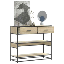 vidaXL sonoma tölgy színű szerelt fa tálalóasztal 90x35x80 cm bútor