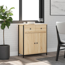 vidaXL sonoma tölgy színű szerelt fa tálalószekrény 70 x 30 x 80 cm bútor