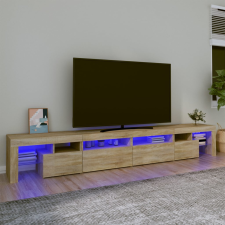 vidaXL Sonoma-tölgy színű tv-szekrény led-lámpákkal bútor