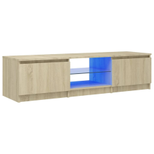 vidaXL sonoma tölgy színű TV-szekrény LED lámpákkal 140x40x35,5 cm (804295) bútor