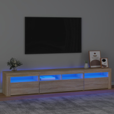 vidaXL sonoma-tölgy színű TV-szekrény LED-lámpákkal 210x35x40 cm bútor