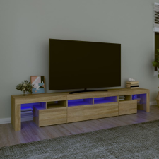 vidaXL sonoma-tölgy színű TV-szekrény LED-lámpákkal 230x36,5x40 cm bútor