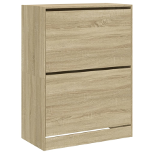 vidaXL sonoma tölgyszínű cipőszekrény 2 kihajtható fiókkal 80x42x108cm (3214401) bútor