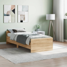 vidaXL sonoma-tölgyszínű egyszemélyes szerelt fa ágykeret 75 x 190 cm ágy és ágykellék