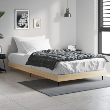 vidaXL sonoma tölgyszínű szerelt fa ágykeret 100 x 200 cm bútor