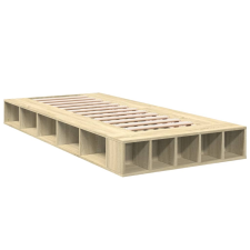 vidaXL sonoma tölgyszínű szerelt fa ágykeret 100 x 200 cm (3280512) ágy és ágykellék