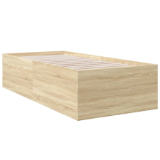 vidaXL sonoma tölgyszínű szerelt fa ágykeret 100 x 200 cm (3280960) ágy és ágykellék