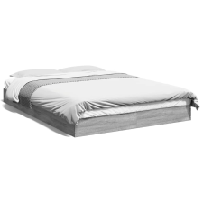 vidaXL sonoma tölgyszínű szerelt fa ágykeret 120 x 200 cm ágy és ágykellék
