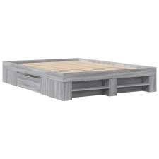 vidaXL sonoma tölgyszínű szerelt fa ágykeret 120 x 200 cm (3295483) ágy és ágykellék