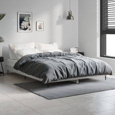 vidaXL sonoma tölgyszínű szerelt fa ágykeret 135 x 190 cm ágy és ágykellék