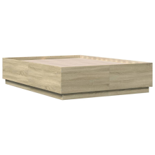 vidaXL sonoma tölgyszínű szerelt fa ágykeret 135 x 190 cm (3209739) ágy és ágykellék