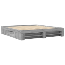 vidaXL sonoma tölgyszínű szerelt fa ágykeret 180 x 200 cm (3295455) ágy és ágykellék