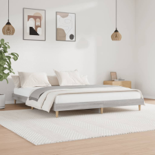 vidaXL sonoma tölgyszínű szerelt fa ágykeret 200 x 200 cm ágy és ágykellék