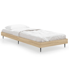vidaXL sonoma tölgyszínű szerelt fa ágykeret 75 x 190 cm (832312) ágy és ágykellék