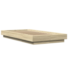 vidaXL sonoma tölgyszínű szerelt fa ágykeret 90 x 190 cm (3281240) ágy és ágykellék