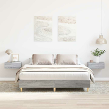 vidaXL sonoma tölgyszínű szerelt fa ágykeret matrac nélkül 150x200 cm ágy és ágykellék
