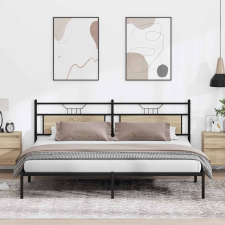 vidaXL sonoma tölgyszínű szerelt fa ágykeret matrac nélkül 200x200 cm (4106799) ágy és ágykellék